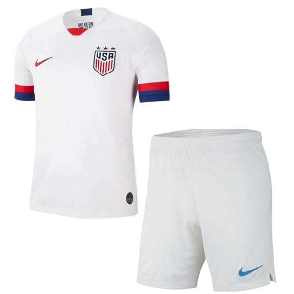 Camiseta Estados Unidos 1ª Kit Niño 2019 Blanco